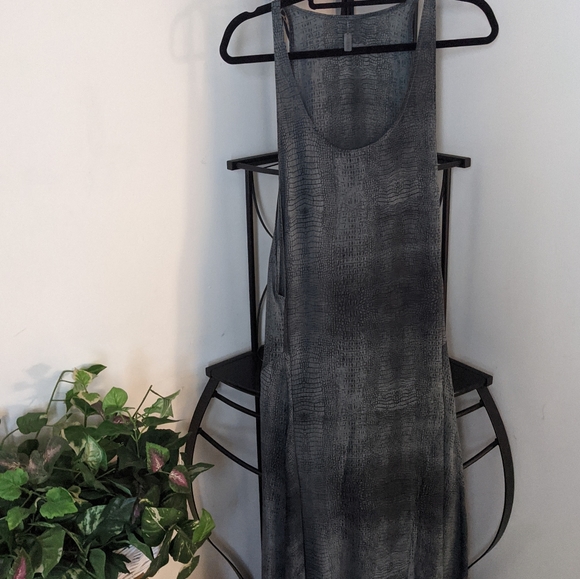 Indah Gray Crocodile Print Boho Maxi Dress - Picture 2 of 11